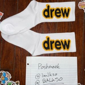 Drew House Secret socks + Free Drew Stickers